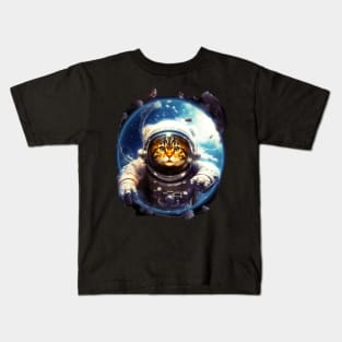 Astro Cat Adventure Kids T-Shirt